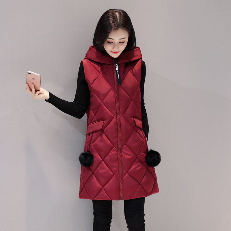 Gilet donna in piumino di cotone L-4XL primavera e autunno gilet coreano gilet donna inverno caldo giacca senza maniche donna grande