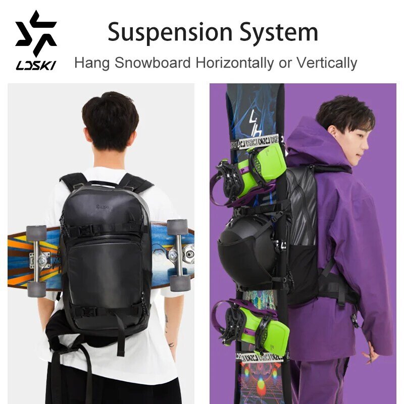 LDSKI Ski Backpack 20L Large Capacity Women Men Waterproof Durable Travel Boot Bag Snow Luggage Hiking Pack Snowboard Accessorie