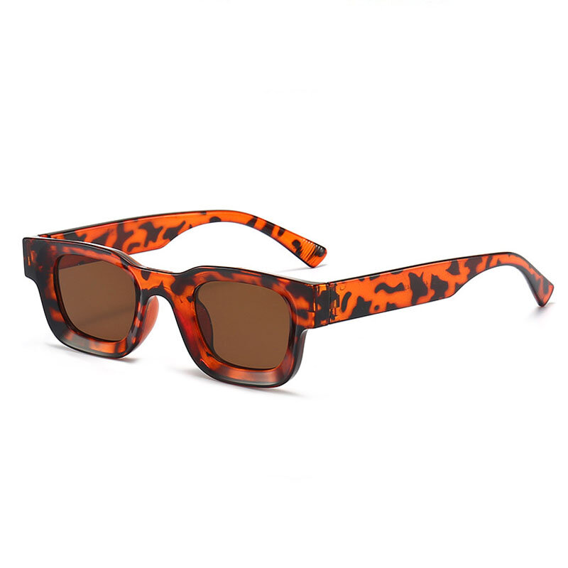 Gafas de sol polarizadas rectangulares pequeñas para mujer, gafas de sol cuadradas de marca Retro, clásicas, Vintage, negras, Punk, UV400