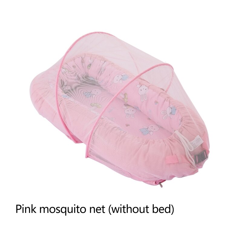 ベビーベッド蚊帳ポータブル折りたたみ幼児ベッド天蓋ネット防虫ネット D7WF