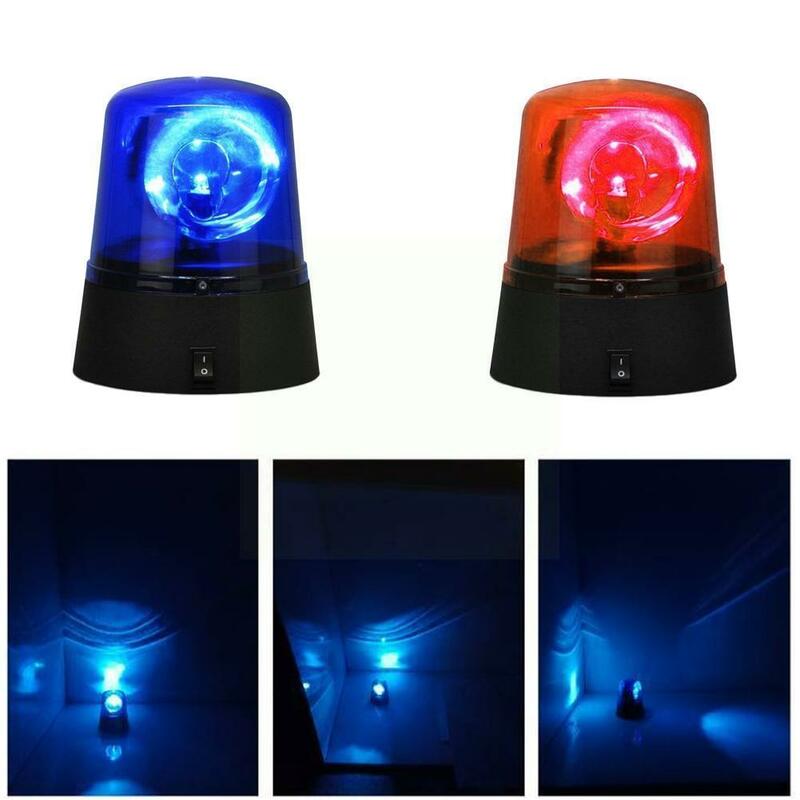 Novelty Rotating Blue LED Police Car Beacon Disco Party Lamp Light DJ Lights U5G2