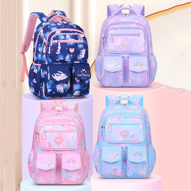 4 Color Nylon Waterproof Kids School Backpacks for Teenage Boys Girls Primary Children School Bags Boy Child Book Bags Grade 1-6
