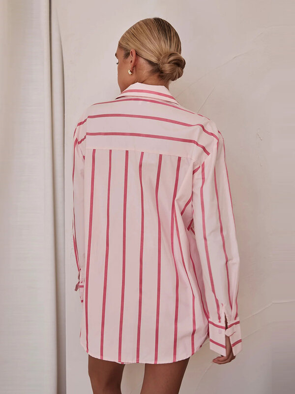 Женский пижамный комплект Marthaqiqi в полоску, женская одежда для сна с отложным воротником и шорты, повседневная женская ночная рубашка, костюм из 2 предметов