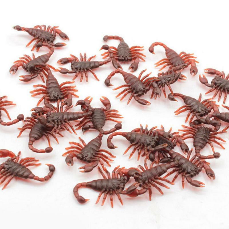 Realistic Centipede Toy 10 Pcs Fake Roaches Bulk Simulation Cockroach Prank Tricky Joke Toy Halloween Props Spoof Decorations