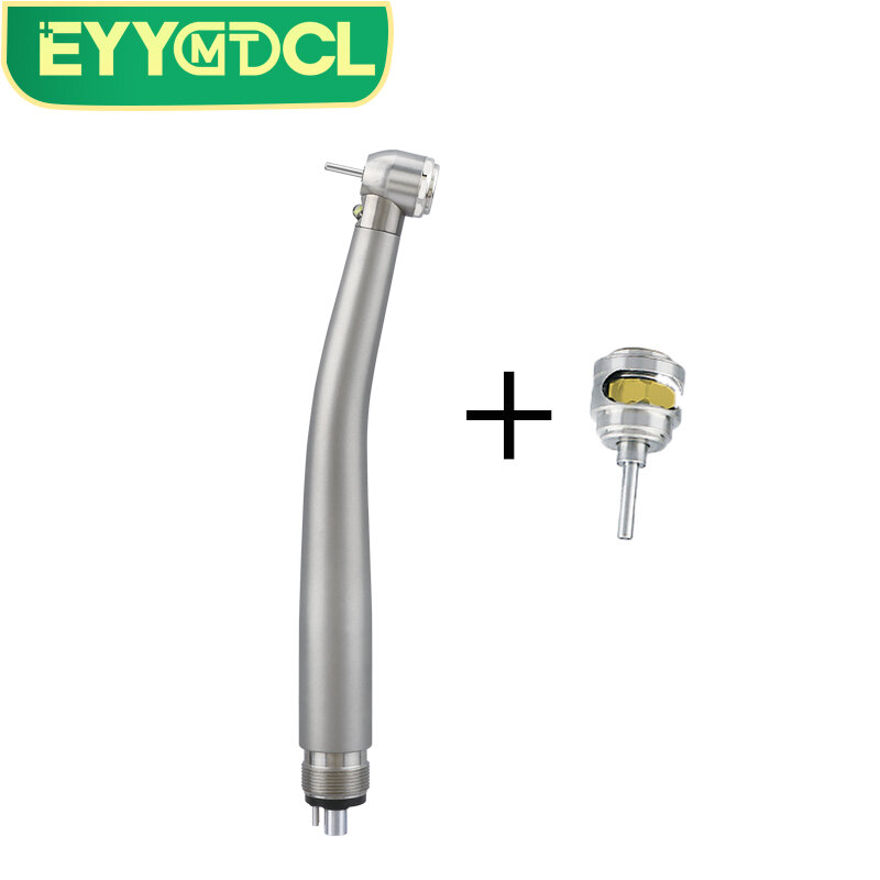 Aço inoxidável LED de alta velocidade Handpiece, Dicas de dentista, E-Generator, B2, M4, Hole Push Button, alta rotação