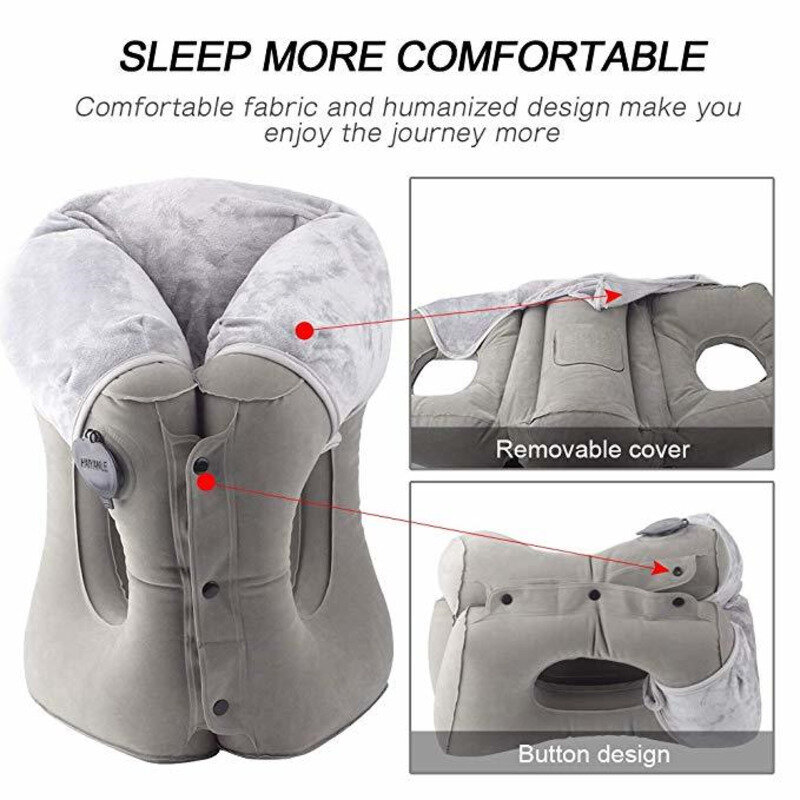 Надувная дорожная подушка для шеи, многофункциональная Шейная подушка для самолета, поезда, дома и офиса, поддержка поясницы