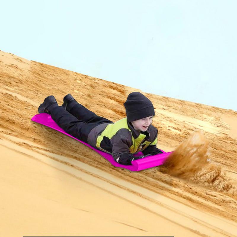 Snow Sled Mat High Speed Snow Sledding Equipment Roll Up Flexible Snow Sled Flying Lightweight Carpet Snowboard Sled For Adults