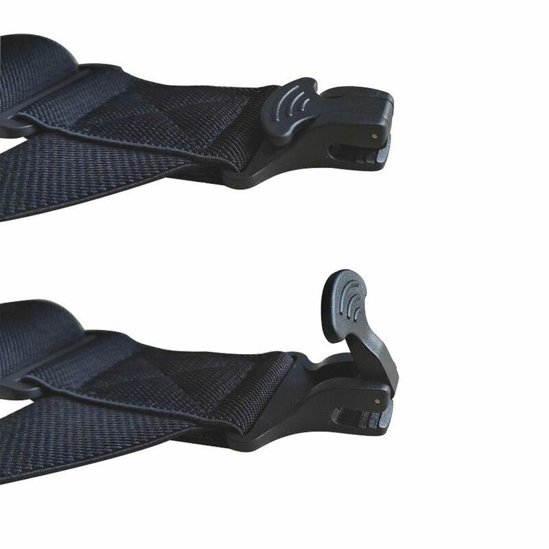 3.8cm Wide Men's Suspenders X Shape Elastic Suspenders Trouser Braces 2 Clips Adjustable Plastic Side Clip Braces Suspenders