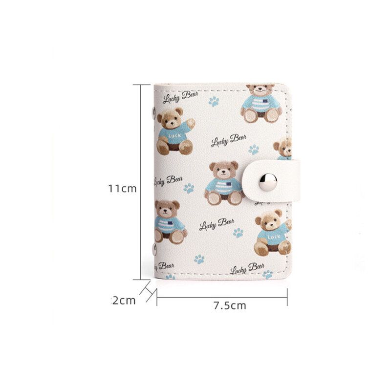 Cute Cartoon Large Capacity Multi-Card Slot Ultra-Thin Small Compact Men'S Card Holder Driver'S License Card Holder Simple-Style