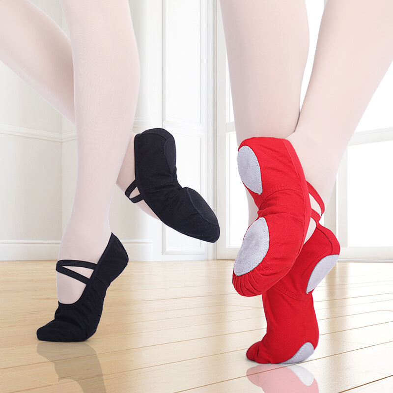Sapatos de dança bailarina de alta qualidade para meninas, Chinelos Pointe para crianças, Sapato de prática, 6 cores