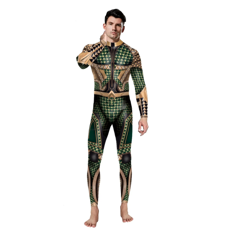 Halloween Cosplay Men Jumpsuit Movie 3D Print Zentai Bodysuit Costume Adult Catsuit Elastic Spandex Fullsleeve Clothing