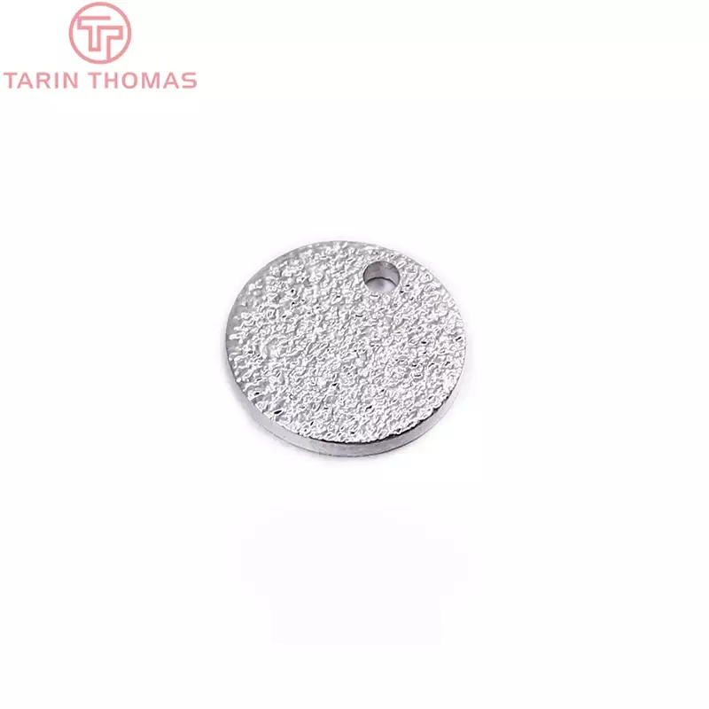 (1279)20PCS 8MM 12MM 24K Gold Color Brass Frosted Round Disk Charms High Quality Diy Jewelry Findings Accessories