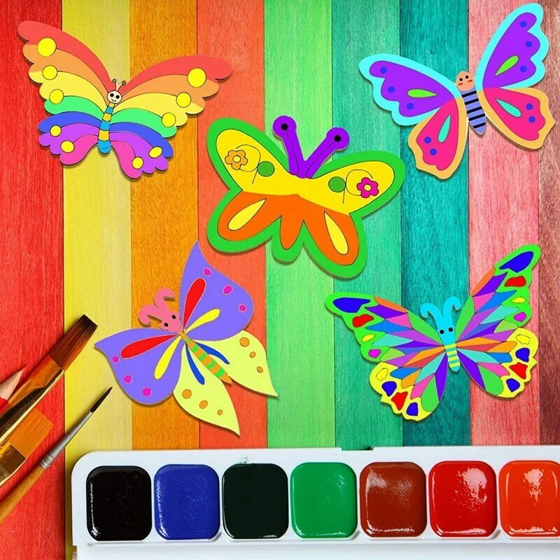 25 штук деревянные бабочки без отделки деревянные бабочки пустые бабочки деревянные краски поделки для детей живопись