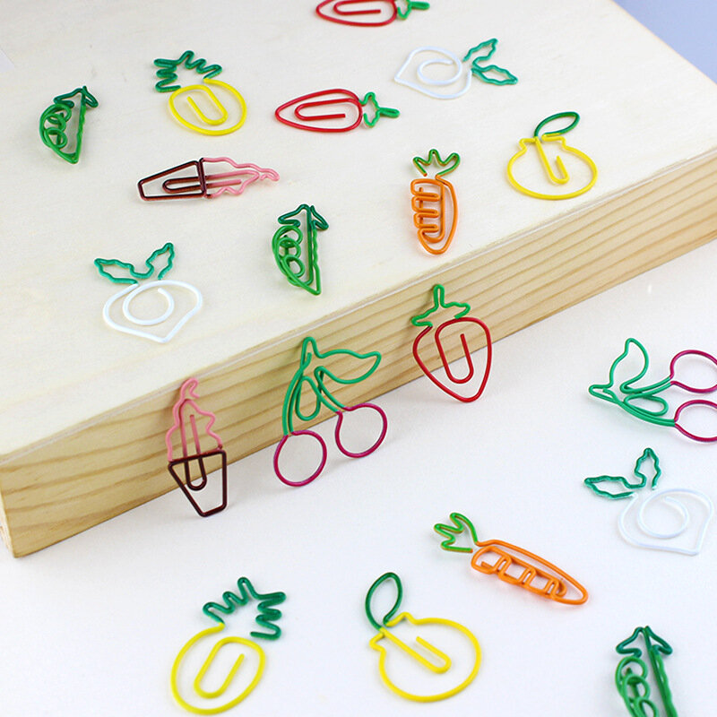 Marcapáginas creativo para decoración del hogar, suministros de papelería para escuela y oficina, frutas de colores bonitos, 10 unids/caja