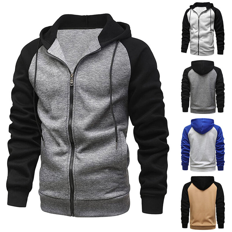 Sweat-shirt à capuche en polyester mince pour hommes avec poche, manteau décontracté, pull confortable, sourire à la mode, automne et hiver