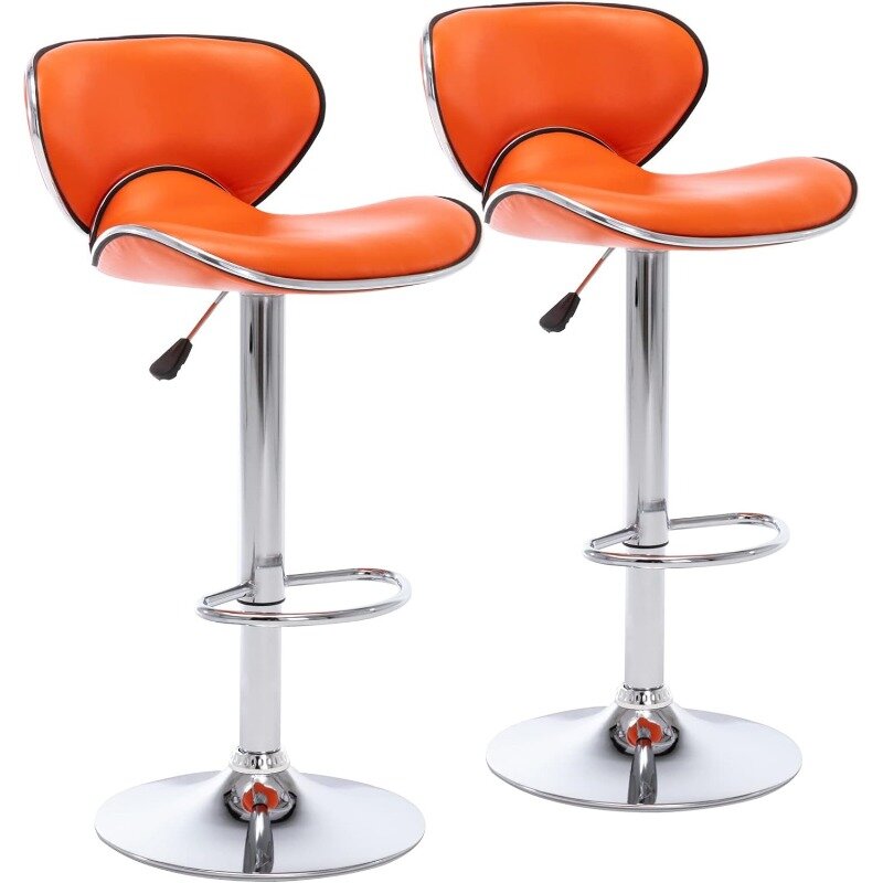 Из искусственной кожи, современные шарнирные воздушные подъемные барные стулья с спинкой, стулья без подлокотников