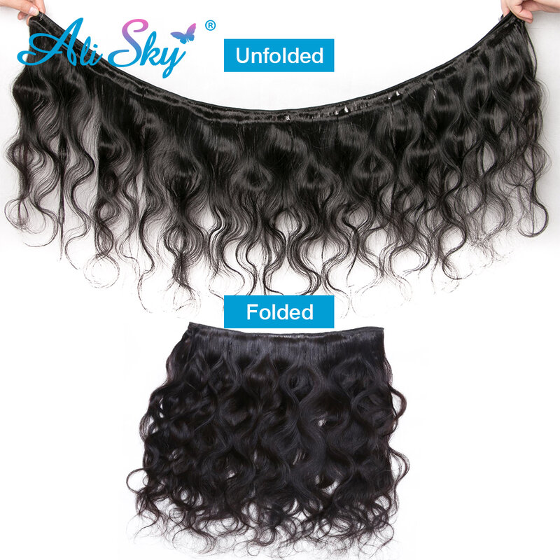 Bundel gelombang tubuh ekstensi rambut bundel 100% rambut manusia jalinan Remy Peru bundel 1/3/4 rambut mentah