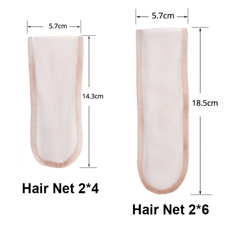 Red de encaje de 2x6 pulgadas para hacer o ventilar pelucas, gorras de cierre, Red de pelo marrón para ventilar el cabello, Base de encaje transparente de 2x4