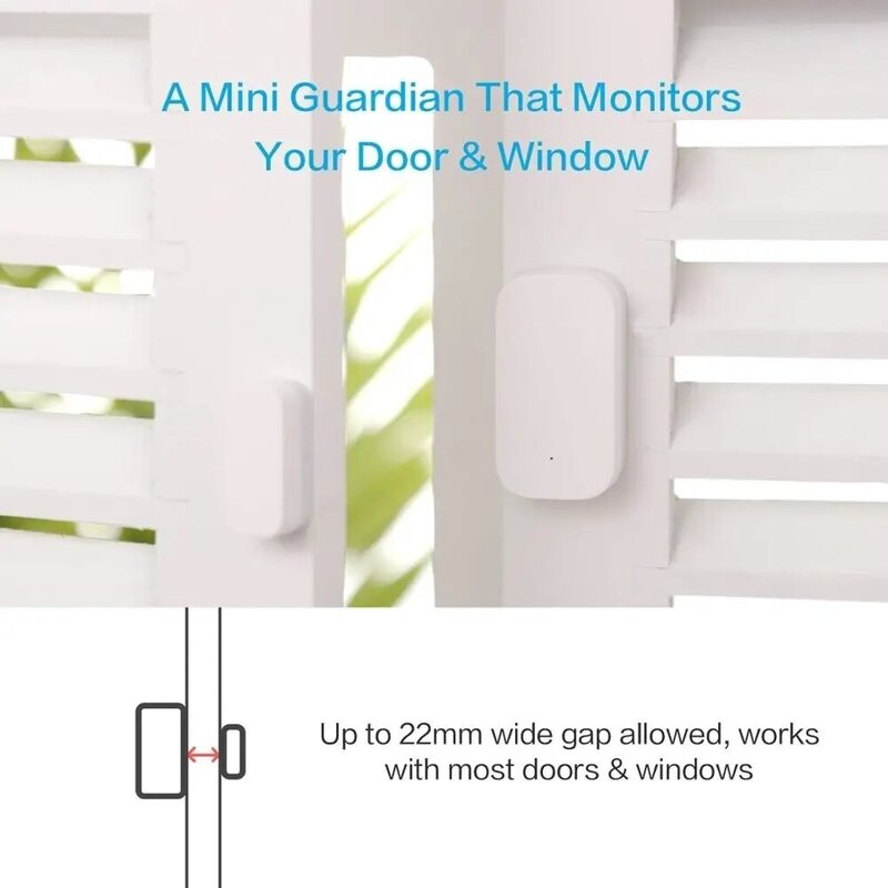 Aqara-Sensor inteligente Original para puerta y ventana, Minisensor Zigbee, alarma de conexión inalámbrica, funciona con Mi Home Gateway Mi Home HomeKit