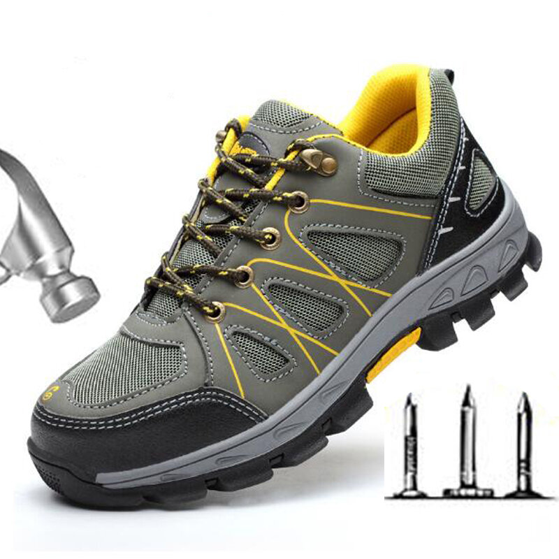Ochrona pracy buty anty hit anty przebicie antypoślizgowe odporne na zużycie buty robocze bhp czarny buty całoroczne M601