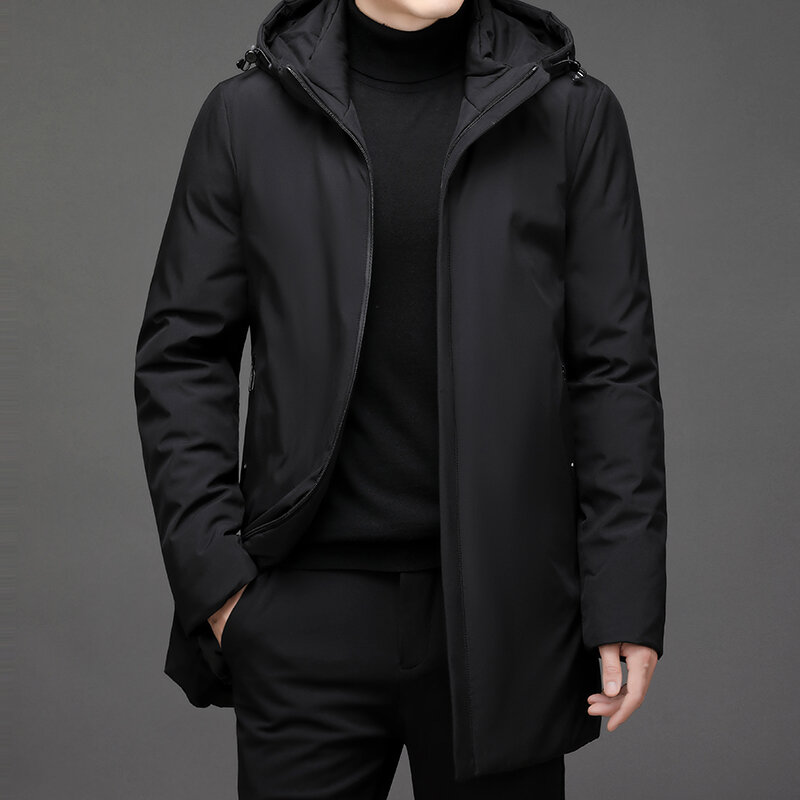 Новое поступление 2022, зимняя куртка, Модная парка, пальто для мужчин, Толстая Теплая мужская классическая ветрозащитная Мужская модная парка, полный размер
