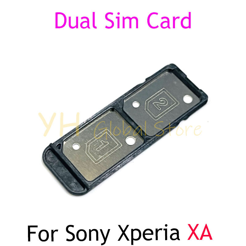 Sim Card Slot Tray Holder, Soquete Reparação Peças, Sim Card Reader, Sony Xperia XA E5 C5 L1 XA Ultra F8332 F3112 F3116