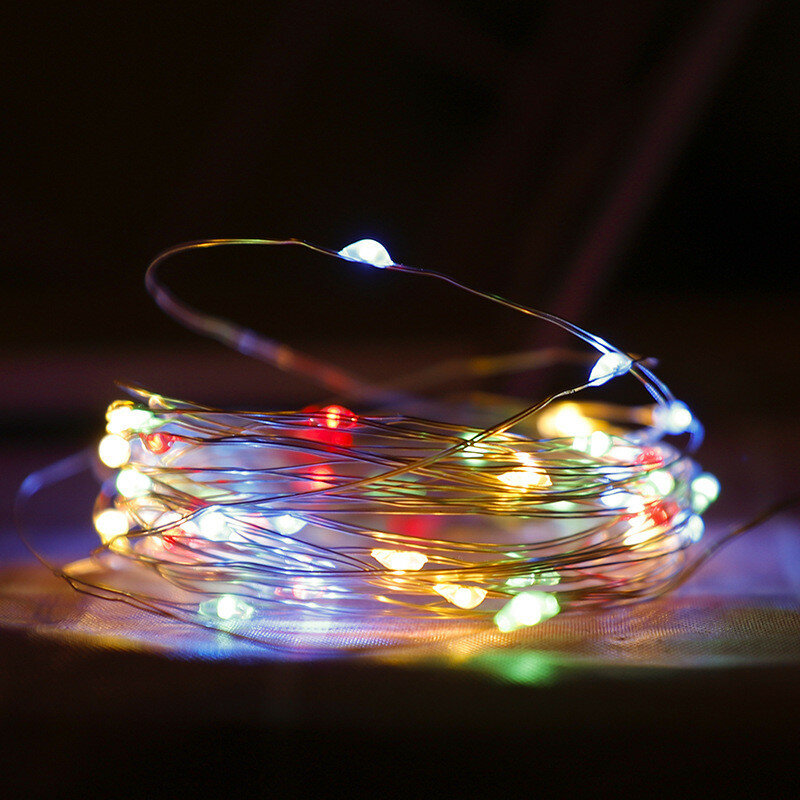 ไฟสายทองแดง LED ไฟนางฟ้าแบบ1/2/3/4/5ม., สายไฟประดับแบบเป็นพวงกันน้ำสำหรับปาร์ตี้วันหยุดงานแต่งงาน