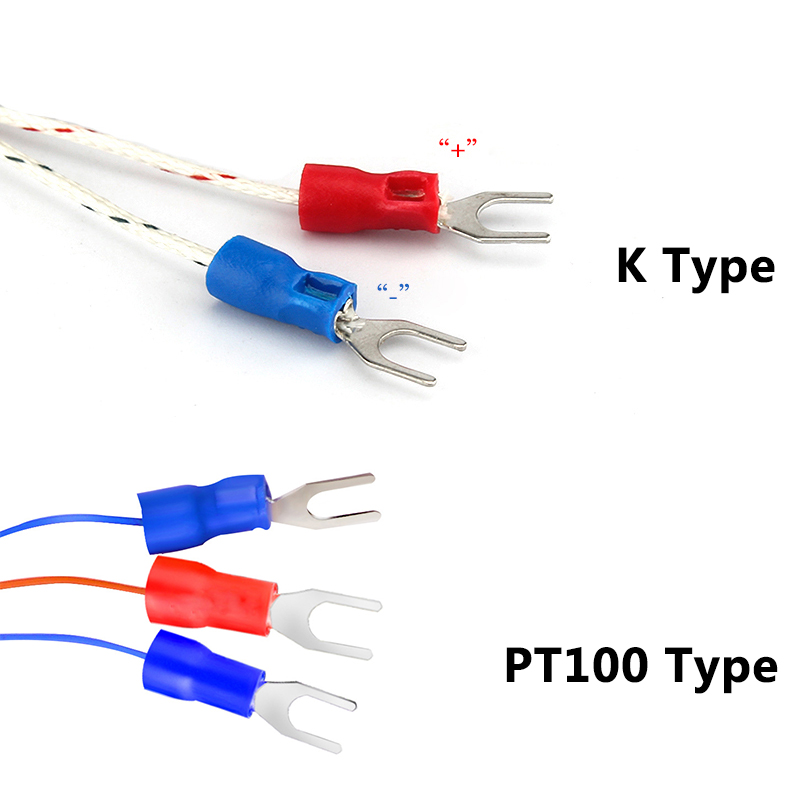 Arandela de agujero de 6mm tipo K/E/PT100 Sonda de Sensor de temperatura termopar, Cable de 1-10M para sensor de temperatura Industrial 0 ~ 800 °C