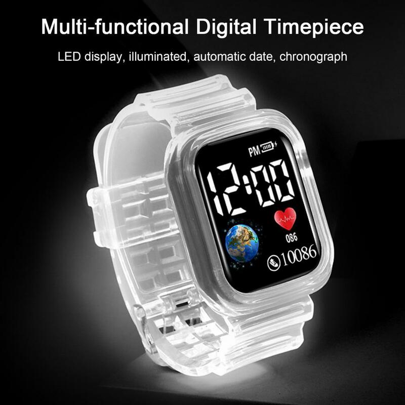 Kids LED Digital Watch Precise Timing Waterproof Sports Wristwatch For Boys Girls Stylish Electronic Clock