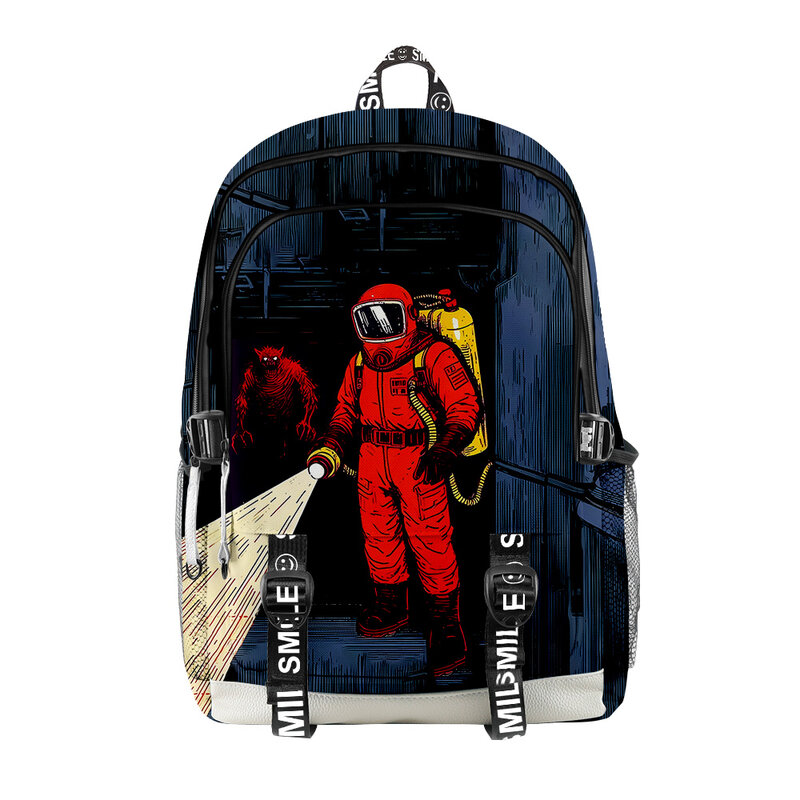 Lethal Company-mochila escolar con cremallera Merch, bolso de día único, informal, de tela Oxford, 2024