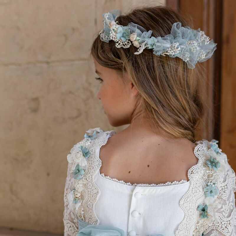 FATAPAESE fata Flower Girl Dress comunione rifinita con pizzo sulle maniche della scollatura ricamato Contton A Line Gown Fairy