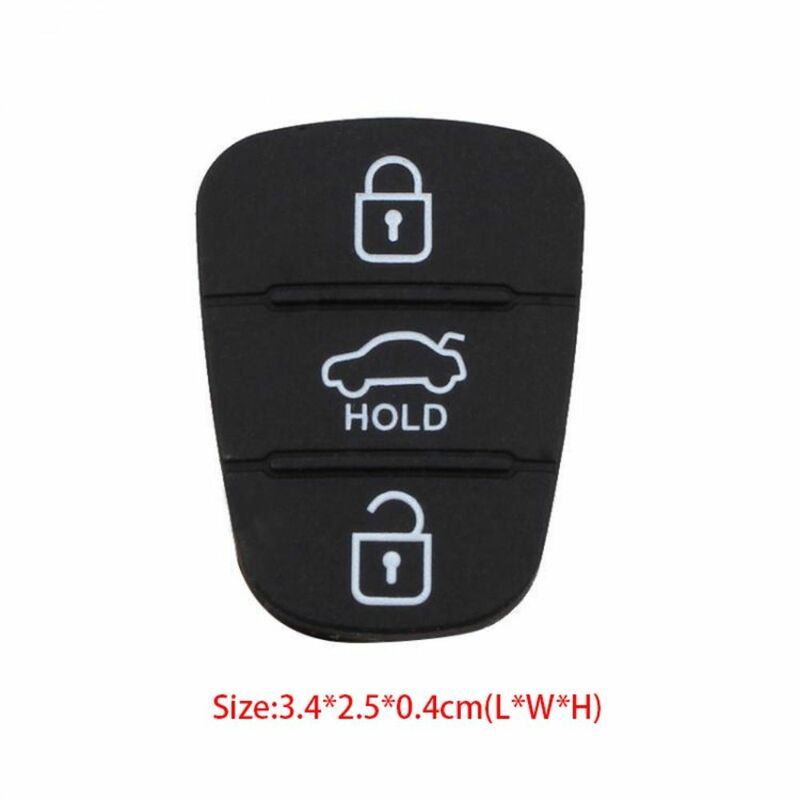 3 Knopjes Rubber Pad Sleutelhanger Hoesje Hoesje Afdekking Afstandsbediening Autosleutel Cover Sleutelblok Voor Hyundai Ix35 I30 | Voor Kia K2 K5 Rio