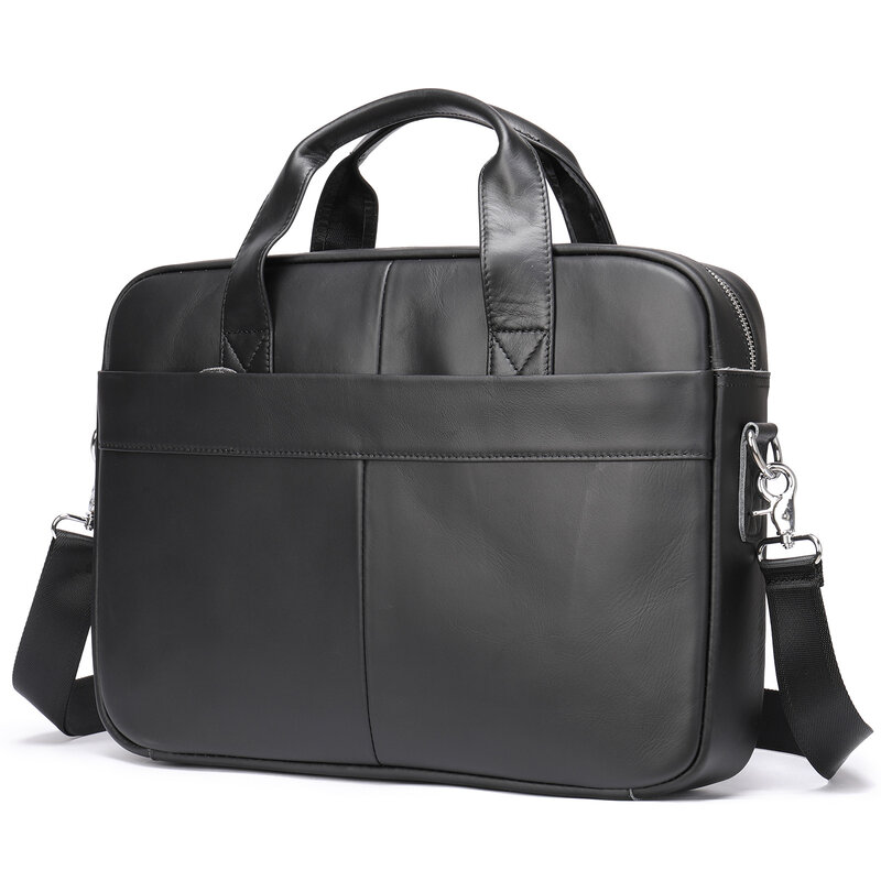Large Briefcases for Men Luxury Laptop Bag 15.6 Inch Black Coffee Computuer Bag With Shoulder Strap Male Handbag High Fashion