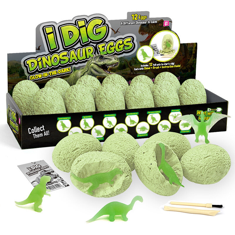 Dinosaur Eggs Brinquedos Educativos para Crianças, Arqueológico Dig Kit, Gemstones Excavation Kit, STEM Toy, Atividade Presentes do partido para meninos e meninas