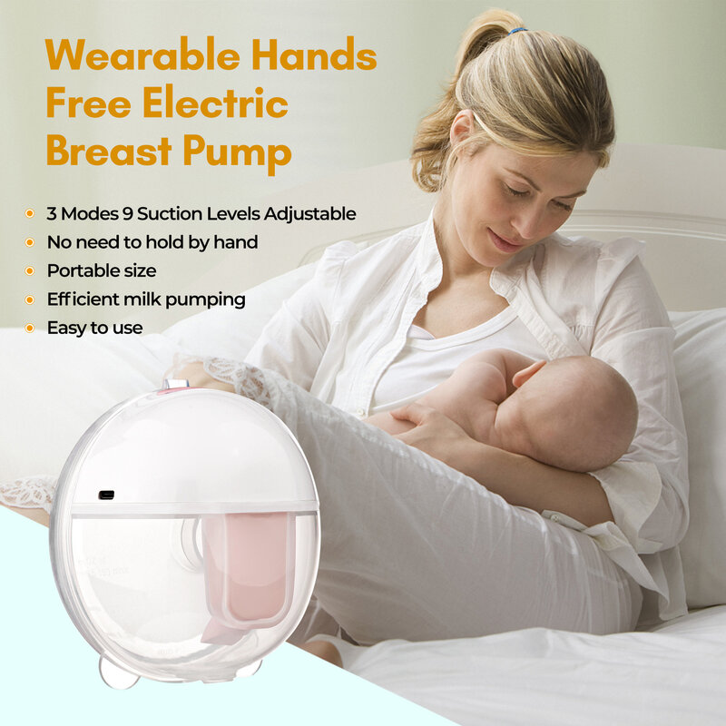 Wearable Breast Pump Hands Free Electric Portable Wearable Breast Pumps BPA-free Breastfeeding Milk Collector