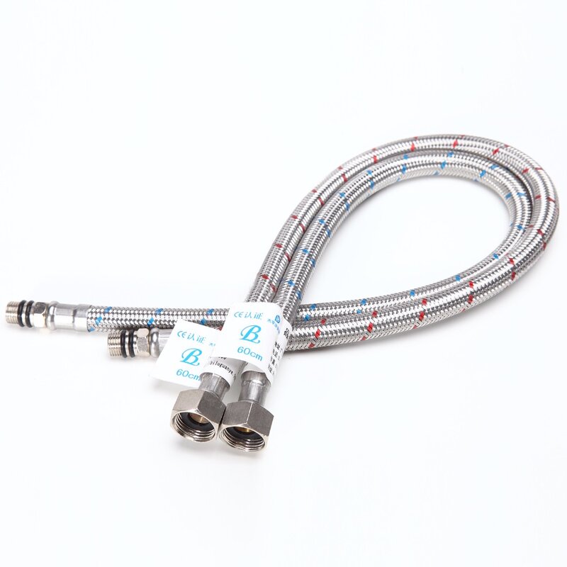 High Quality Braided Water Plumbing Hose Stainless Steel Faucet Hot Cold Water Pipe