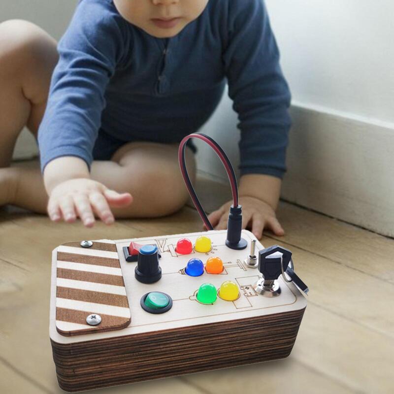 Juguete sensorial Montessori Switch para niños y niñas, tablero ocupado
