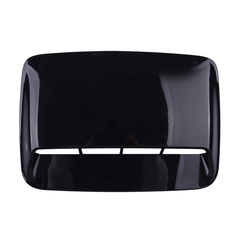 Car ABS Plastic Universal Black Air Flow Intake Hood Scoop Vent Bonnet Decorative Cover Moulding Decal Decor Trim Accessories