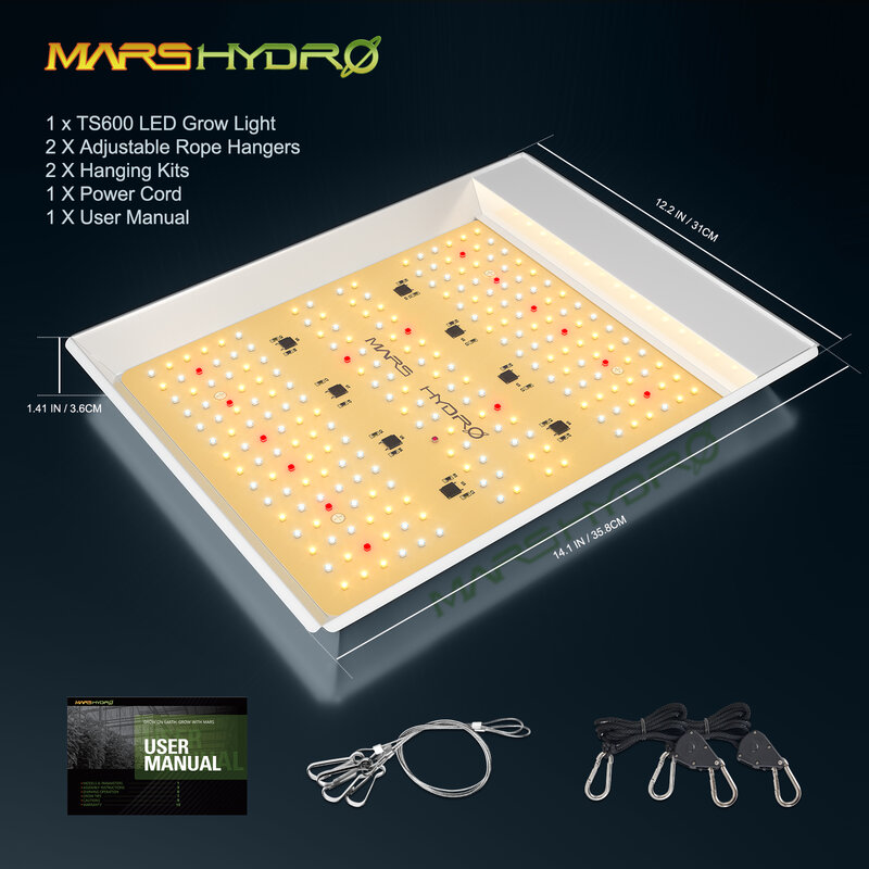 Newest Mars Hydro TS 600 LED Grow Light Sunlike Full Spectrum Phyto lamp Indoor Hydroponic Plants Lamp for plants grow light