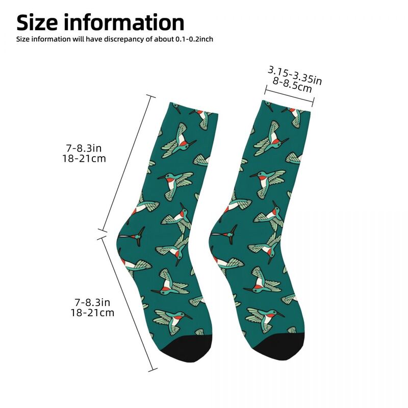 Hummingbird Pattern Socks Harajuku High Quality Stockings All Season Long Socks Accessories for Man's Woman's Gifts