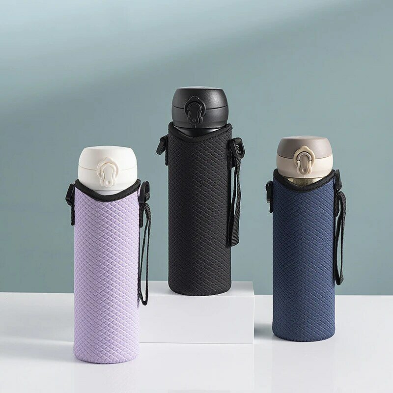 Coperchio per bottiglia d'acqua portatile borsa isolante portatile con cinturino custodia per bottiglia d'acqua manicotto per tazza manicotto per tazza sottovuoto accessori da campeggio