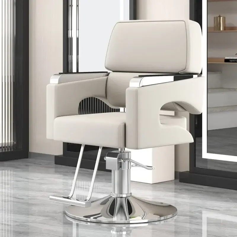 Cadeira de barbeiro ajustável para cabeleireiro, sela, pedicure, cosméticos, shampoo, corte de cabelo, móveis barberia
