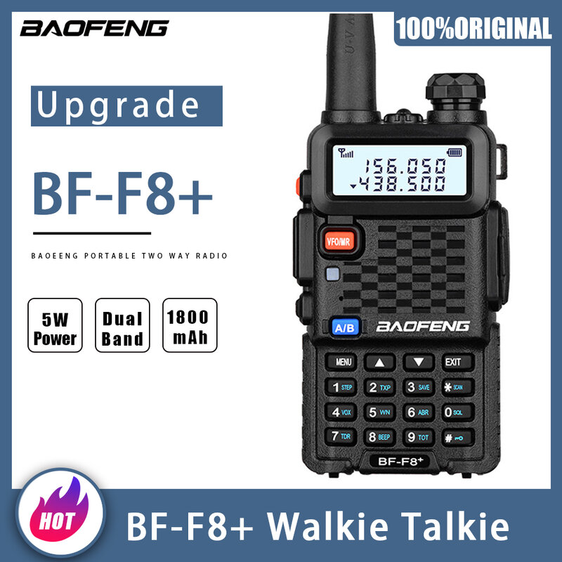 BAOFENG-Talkie BF-F8 + Walperforé amélioré 5W bande de touristes radios portables Pofung F8 3ème génération radio bidirectionnelle longue portée Transcsec
