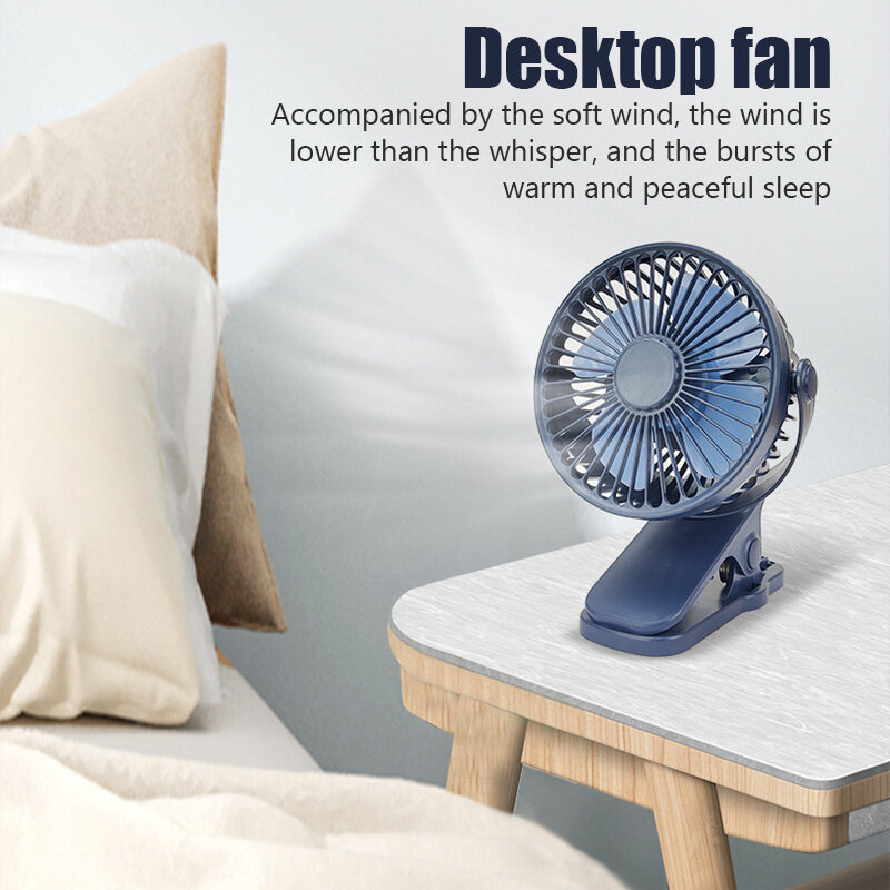 Портативный мини-вентилятор с ручным зажимом, тихий Настольный Электрический вентилятор с USB-зарядкой, маленькие Охлаждающие вентиляторы для студенческого общежития