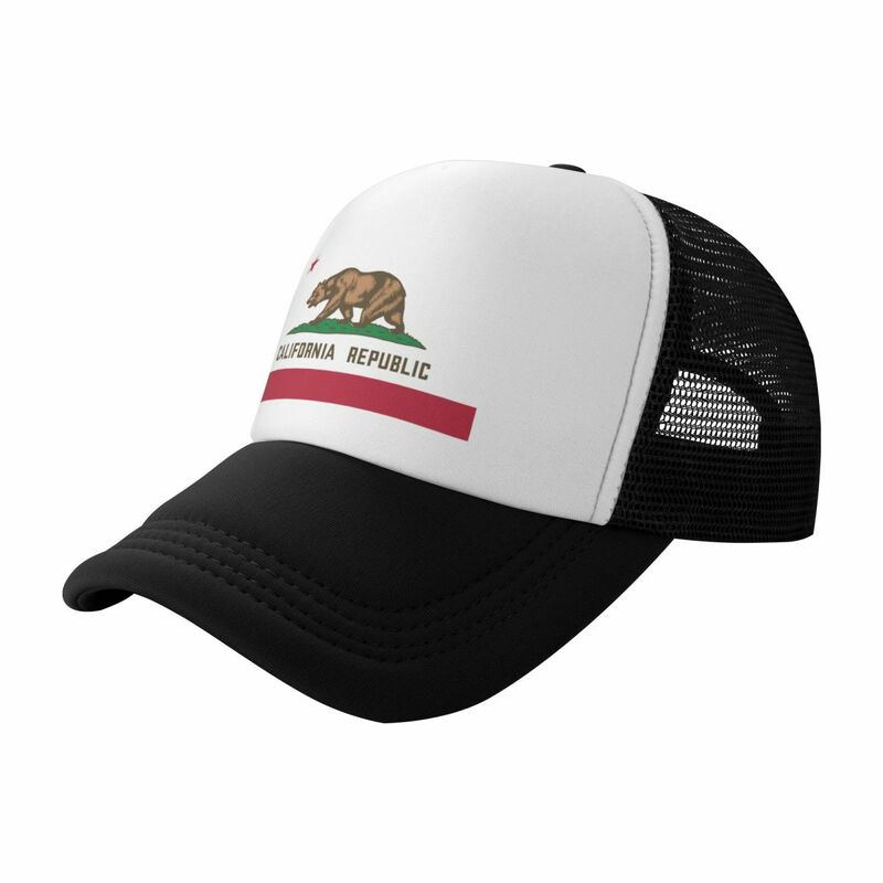 Topi Baseball desain bendera Republik California topi Anime tabir surya lucu Golf Pria Wanita