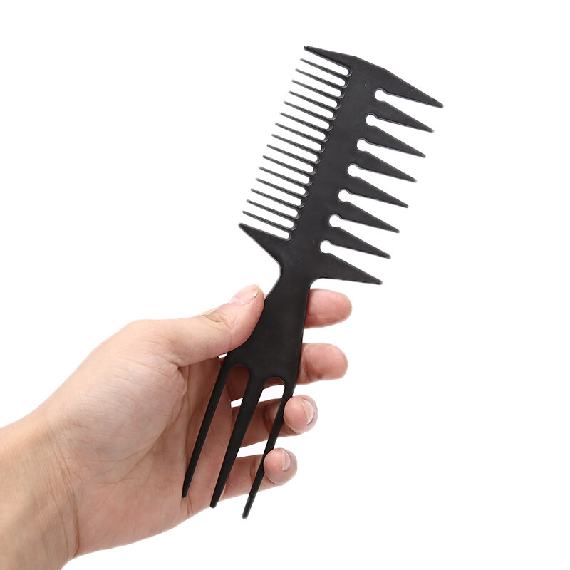 Расческа для волос парикмахерская с большими зубьями, двусторонняя, красящая, для стрижки и окрашивания, инструмент для укладки