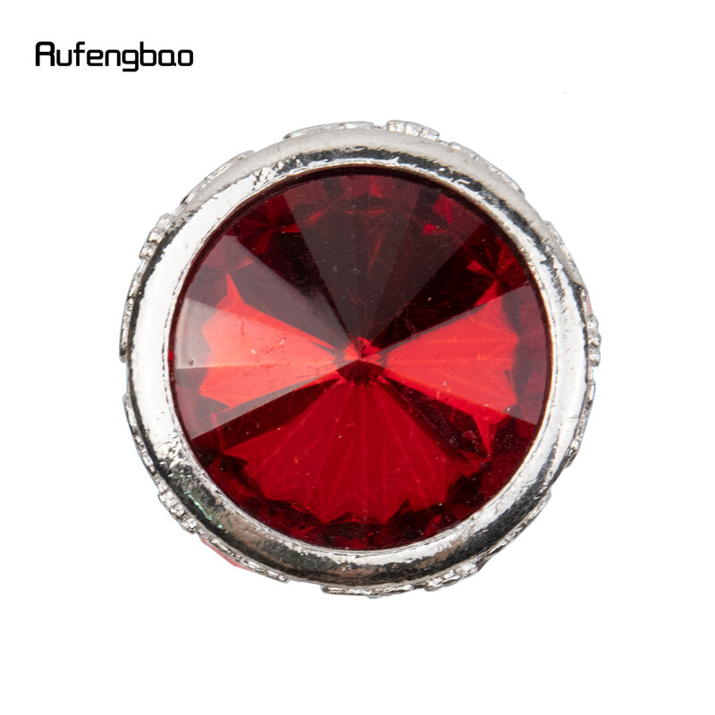 Diamante artificial vermelho branco bengala, Bastão decorativo de moda, Cosplay elegante cavalheiro, Botão de crochê, 93cm