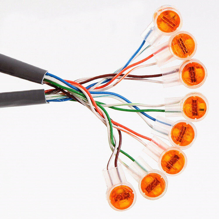 500 шт. оригинальный 3-метровый многожильный двухжильный кабель для быстрого подключения проводки телефонных сетевых кабелей клемма телекоммуникационный быстрый разъем