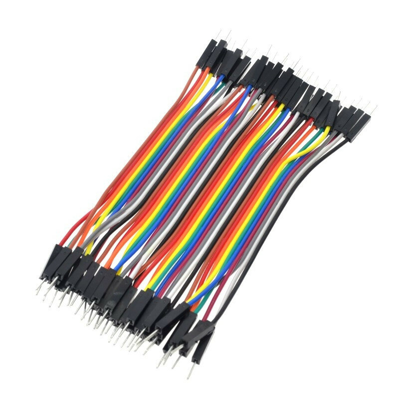 Cable de puente macho a macho, cable Dupont para Arduino, 10cm, 2,54mm, 1pin, 40 unidades por lote