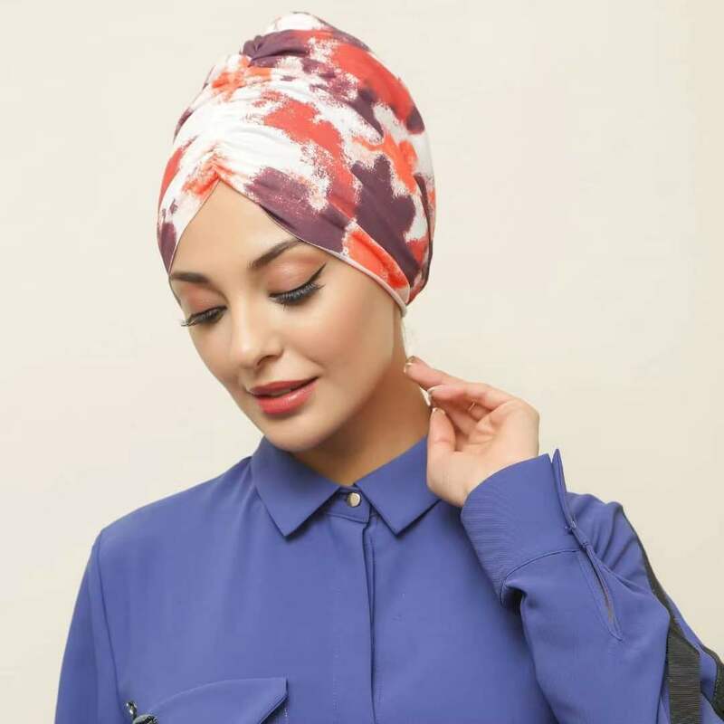 Muzułmański turban błyskawiczny Abaya hidżab podwozie abaje hidżaby czapka dla kobiety Jersey islamska sukienka kobiety turbany marszczona opaska na głowę blizna